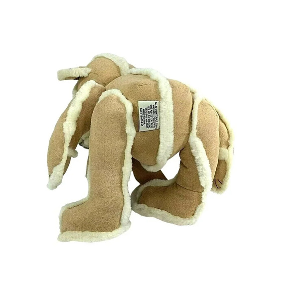 Bath and Body Works Gingerbread Teddy Bear Sitting 9" Tan Faux Suede/Fur - Picture 5 of 7